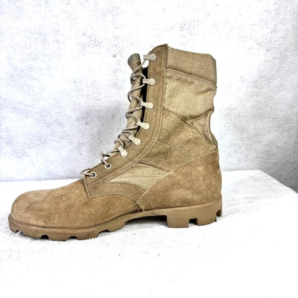 RO-SEARCH Military Combat Tactical Boots Vibram Mens Desert Tan Size 11.5 R 1993 - Picture 1 of 13